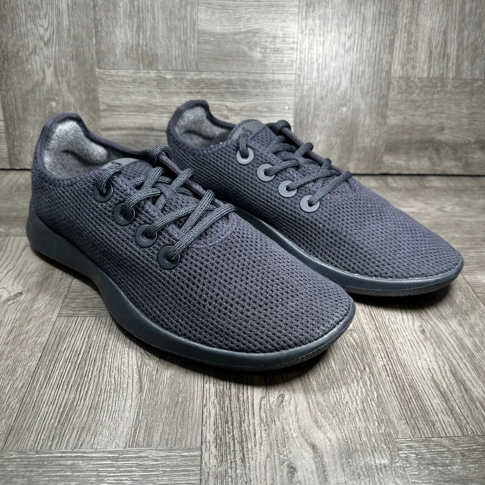 Allbirds Tree Runners Mens 8 Charcoal Grey Sustainable Breathable Mesh NEW